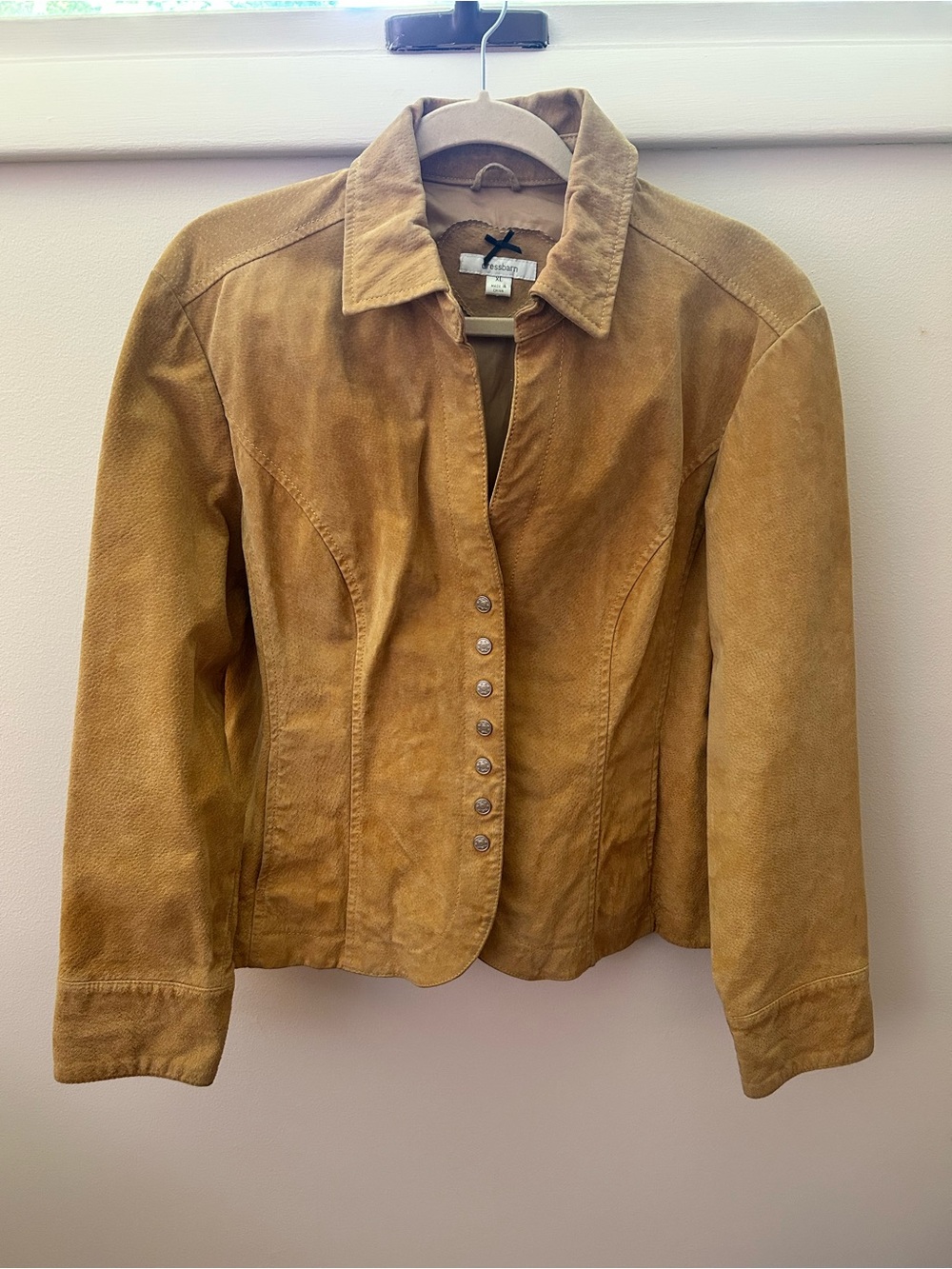 Vintage 100% Suede Leather Jacket Tan XL - Picture 1 of 5